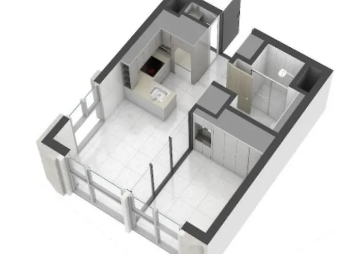 アパート Explore On Foot Iii Market To Palace Iii Heart Of The Iii One- And-a-half-bedroom With Sliding Door